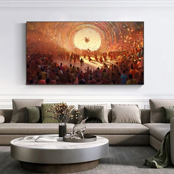 Canvas Wall Art - Tribal Celebration - 0348