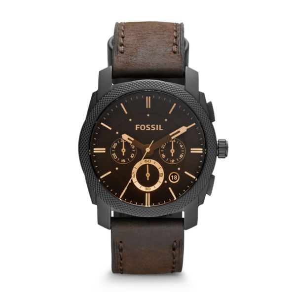 Fossil Machine Brown Leather Watch FS4656IE Shop Today. Get it Tomorrow!