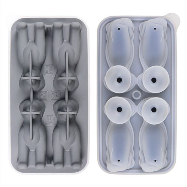 3D Labrador Ice Square Tray, Whiskey Ice Square Mold, Easy Release Silicone
