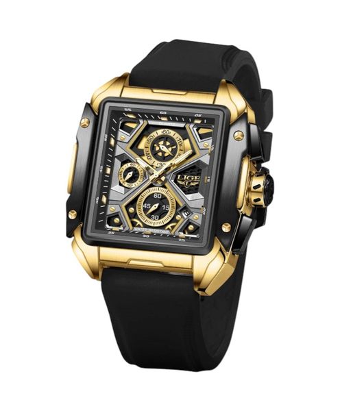 LIGE - Quartz Watch For Men With Luminous Display - Black