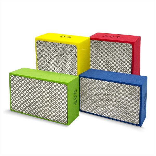 4PCS Diamond Hand Polishing Pads, Diamond Sanding Pads for Ceramic Tile Gla