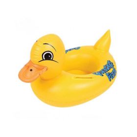 Kids Inflatable Rubber Duck Pool Seat Float Boat, Quacker Duckling ...