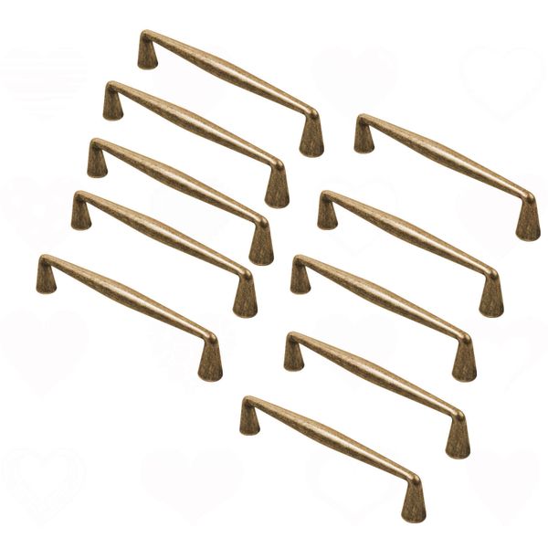 5 Pack Vintage Style Zinc Alloy Cabinet Pulls (Antique Brass Finish)