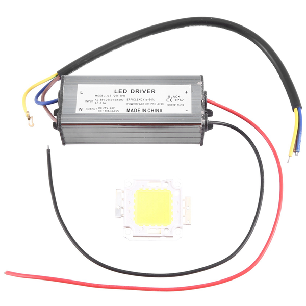 50W LED Driver Power Supply Adapter + 50W LED Chip Bulb Energy Saving