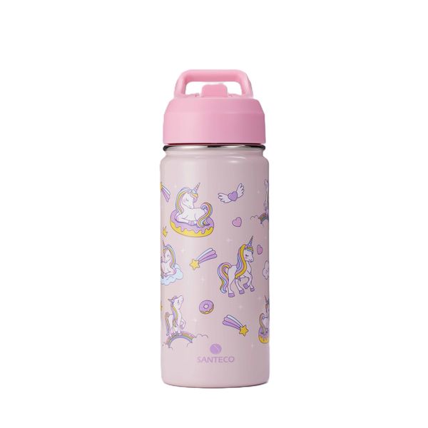Santeco Aosta Kids Stainless Steel Water Bottle - Unicorn (500ml)