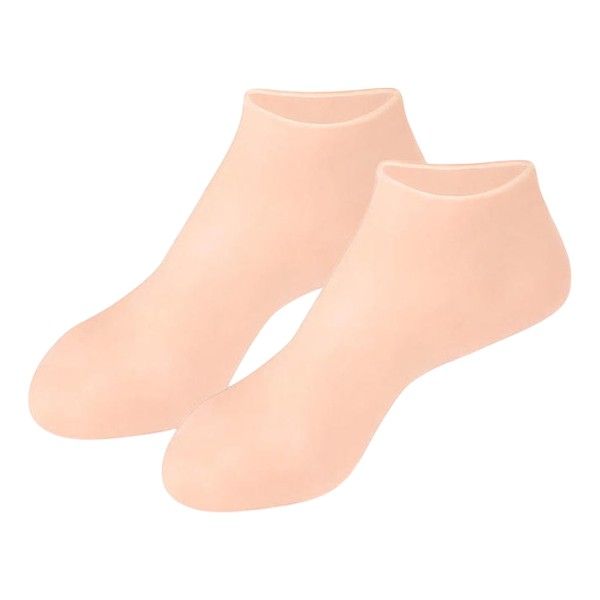 1 Pair - Moisturizing Gel Socks For Dry Feet - Nude