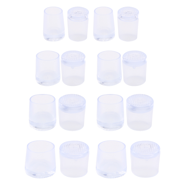 8 Pairs High Heel Caps, Extra Small, Small, Medium, Large, Clear