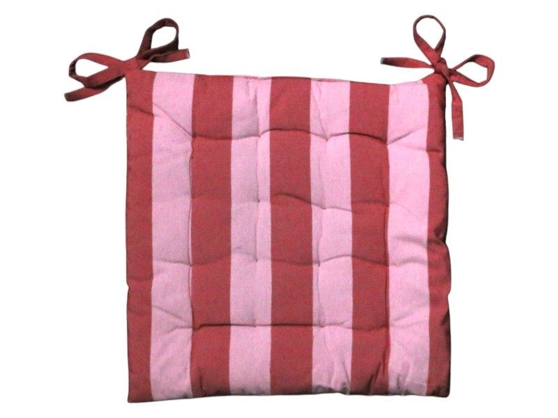 Cotton Striped Outdoor Chair Pad Square 40x40cm