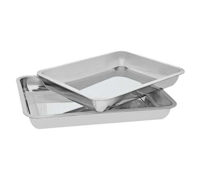 2 Piece Roaster Pan Set - Stainless Steel (45 x 295 x 380mm)