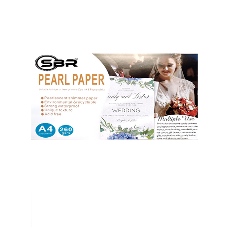 SBR A4 Glossy Photo Papers - Pearl Shine Icy White - 260gsm - 10 Sheets Image