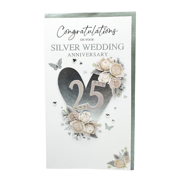 Silver Wedding Anniversary (25 years) card
