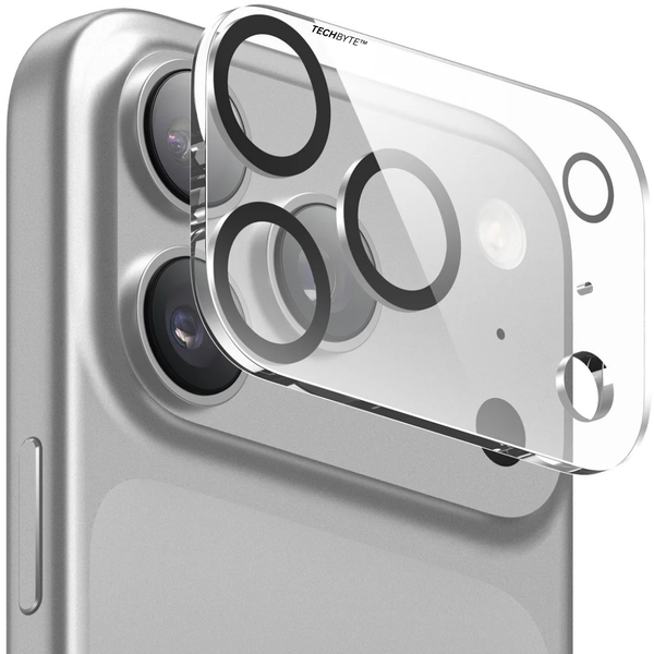 TechByte Tempered Glass Camera Lens Protector Compatible with iPhone 17 Pro