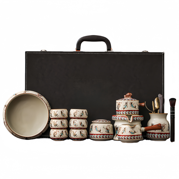 Dunhuang Apsaras Automatic Gongfu Tea Set, Complete Luxury Gift Set