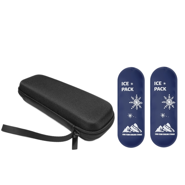 Diabetic Insulin Medication Insulated Cooler Case with 2 Reusable Ice Packs