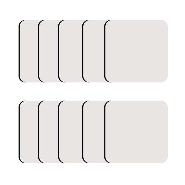 Apparely MDF Square Sublimation Coaster Blanks Pack of 10