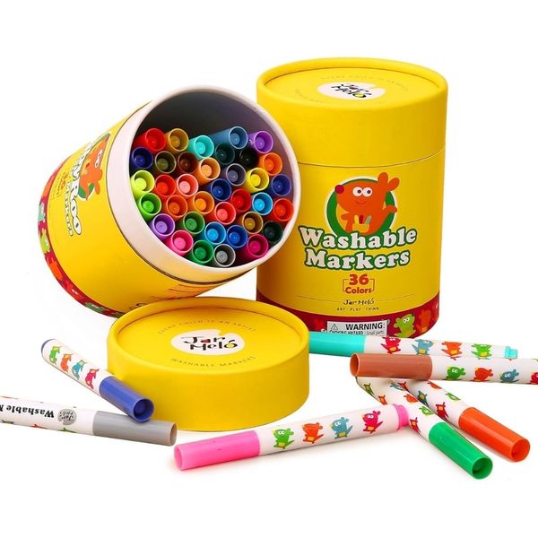 Jar Meló - Washable Markers - Non-Toxic - 36 Colours
