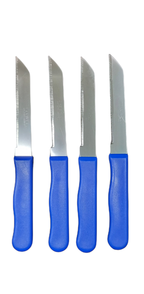 Fixwell - Serrated Vegetable Knives X 4 - Blue