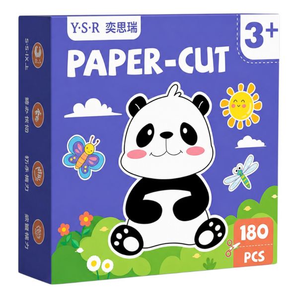 Educational Paper Cut Set For Kids - Purple