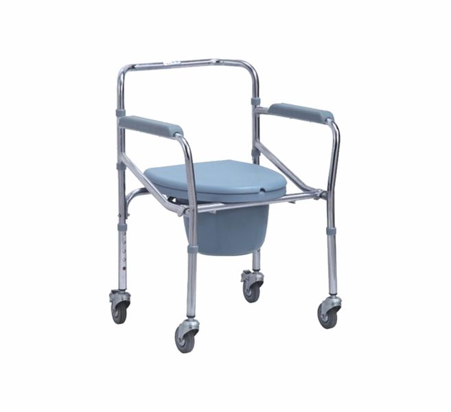 Commode Mobile with Wheels &amp; Caster Lock - C