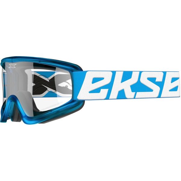 Eks Gox Flat Out Liquid Cyan Clear Goggle image