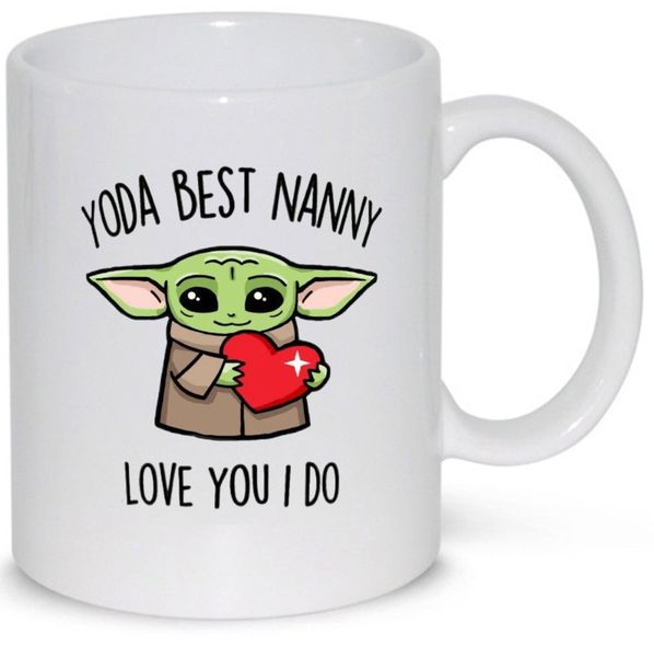 Yoda Best Nanny Love You I Do Star Wars Birthday Christmas Gift Coffee Mug