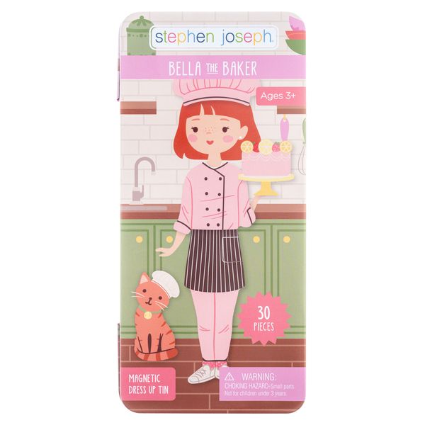 Stephen Joseph Magnetic Travel Tin Careers Dress Up Bella the Baker