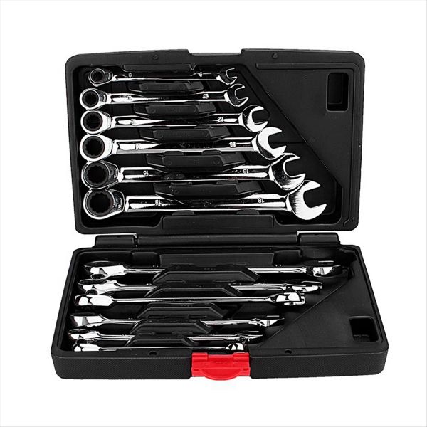 12Pcs Dual-Purpose Ratchet Wrench Fixed Wrench Hand Tool Set 72 Teeth