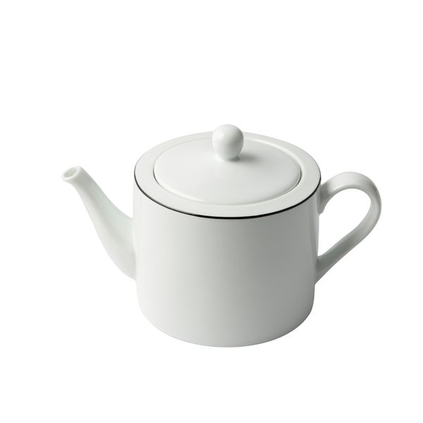 Jenna Clifford - Premium Porcelain Teapot With Black Band