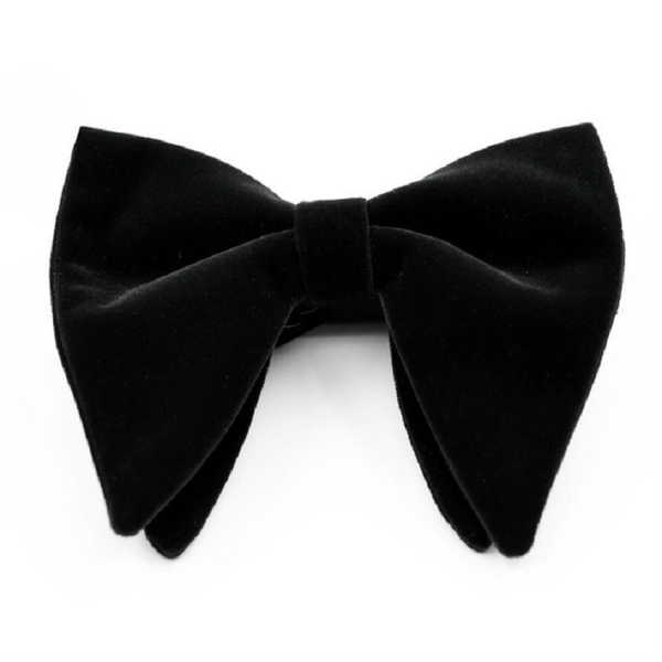 Velvet Double-Layer Big Bow-Knot Bow Tie