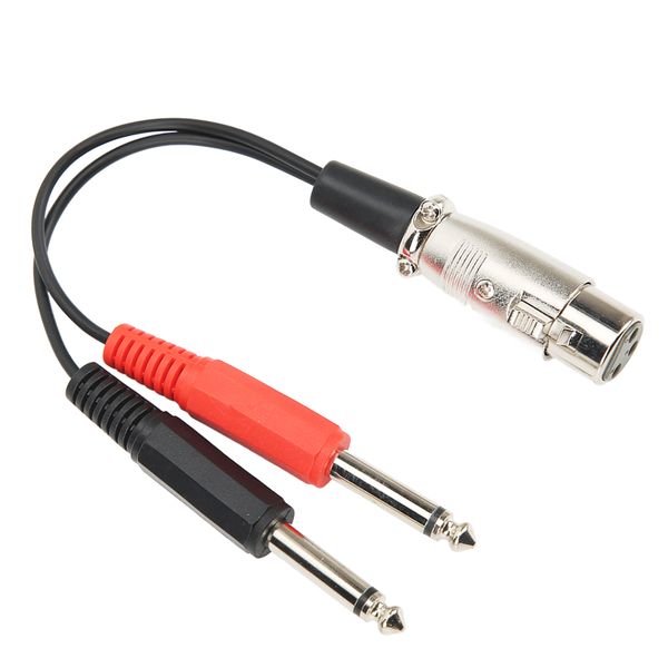 XLR to dual 6.35mm - 20cm converter