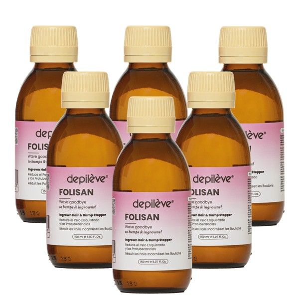 Depileve Folisan 150ml - Salicylic Acid - Prevents Ingrowns/Pimples (6pcs)
