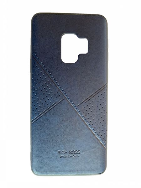 Rich Boss Samsung Galaxy S9 Protection PU Leather Case Phone Cover - Blue