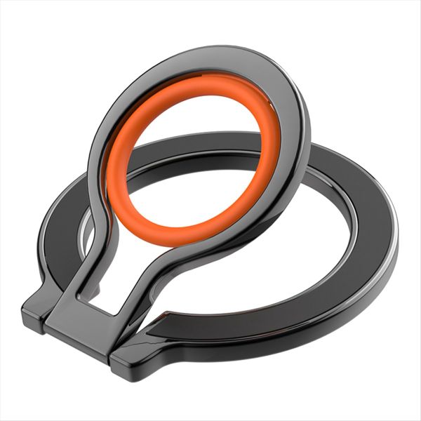 Magnetic Phone Finger Ring Holder With Silicone Finger Ring