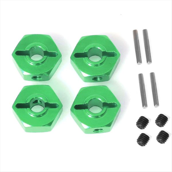 Rc Car Upgrade Adapter Hexagon 12Mm Kit for Losi 1/18 Mini Green
