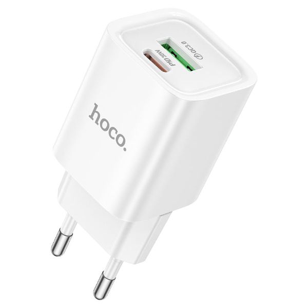 PD30W Mini Fast Charger Adapter - Dual Port USB-C &amp; USB-A- Hoco C149A