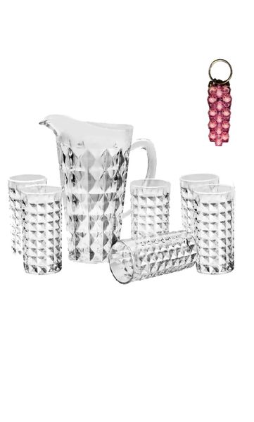 7 in 1 Transparent Glass Serving Pitcher And A Keyholder