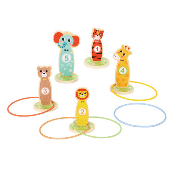 TookyToy - Animal Ring Toss Game - 10 Pieces