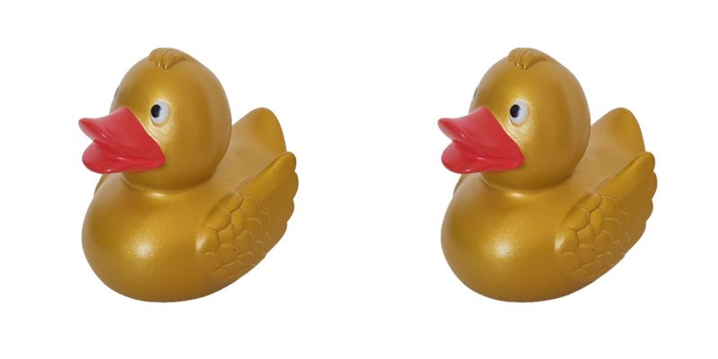 Golden Rubber Bath Ducks 8cm - 2 Pack - Umlozi