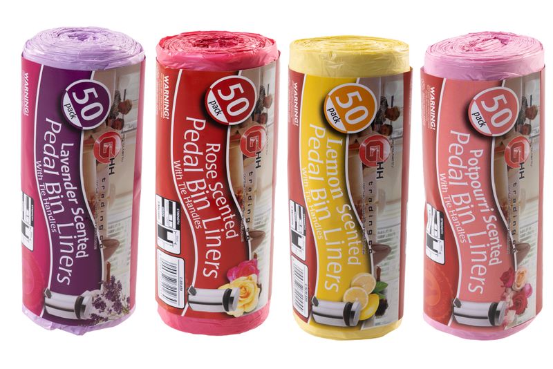 Bin Liners 50s Assorted - 4 Pack