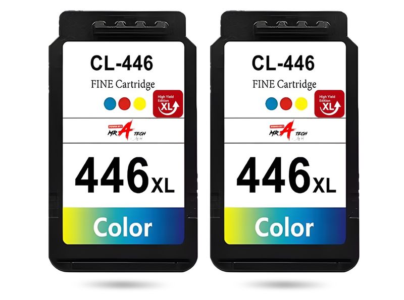 446XL Colour Compatible with Canon 446XL (High Yield) Ink Cartridges X 2