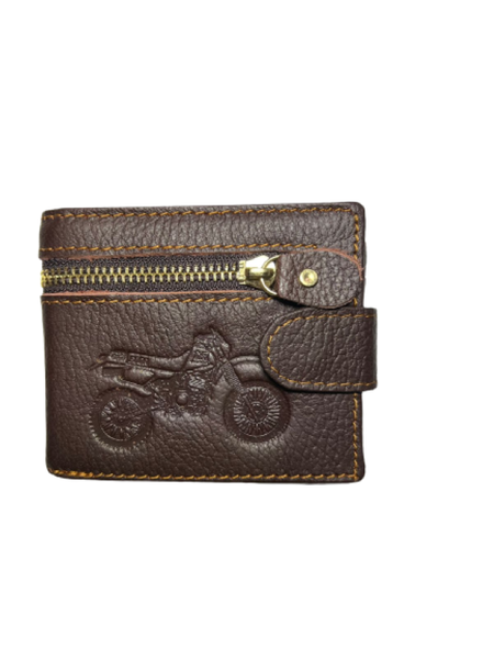 Men Genuine Leather Wallet Brown 861-14