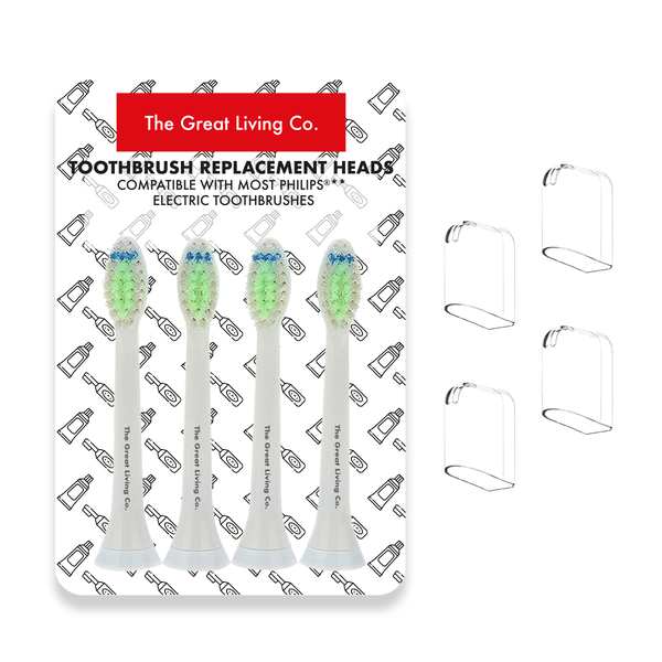 Toothbrush Heads Compatible with Philips Sonicare DiamondClean &amp; Brush Covers - 4 Pack