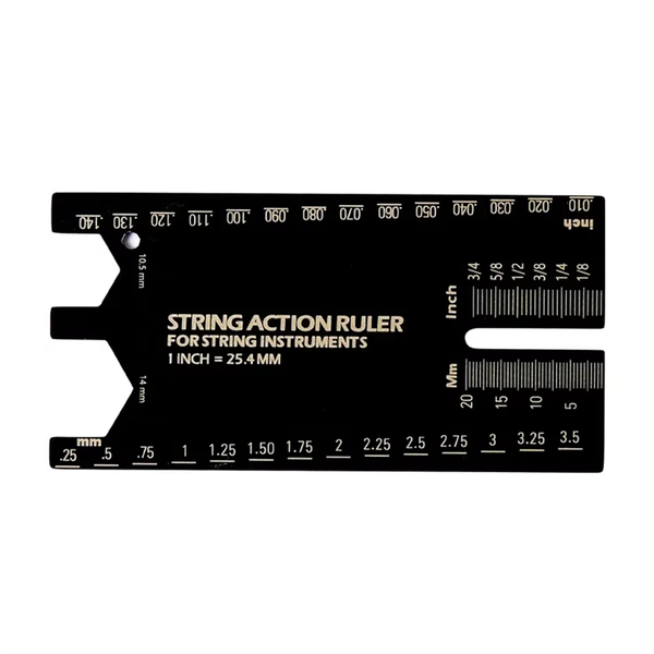 Guitar String Action Measuring Ruler Aluminum Alloy Tool for Electric Bass