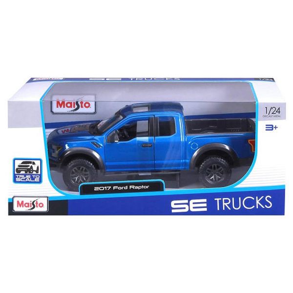 MAISTO 1:24 Die-Cast SE Trucks 2017 Ford Raptor in Blue 31266B