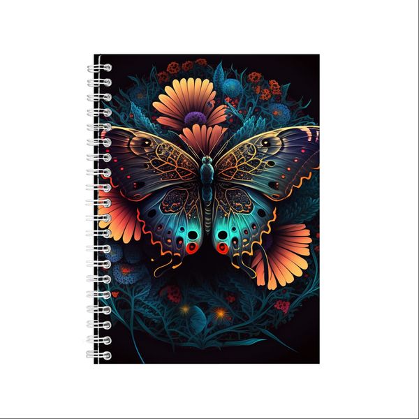 Close Up Butterfly On Flower Notebook Animal Gift Idea Notepad Pad 109