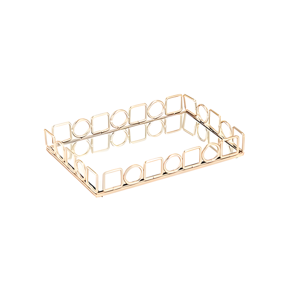 Rectangular Mirror Cher Vanity Tray - 38 cm x 30 cm x 5 cm