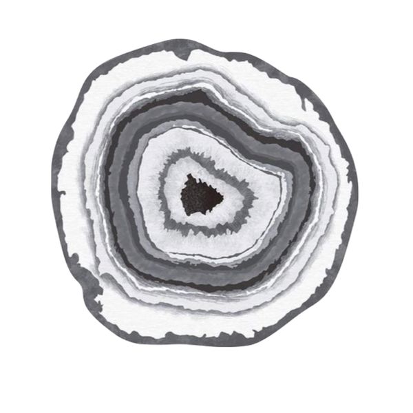 Home Decor Novelty Inner Tree Slice Rug Round