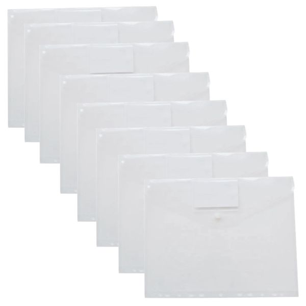 Stationery 11 Hole Snap Button Pocket Binder With Label 6pcs 30.5cm Special