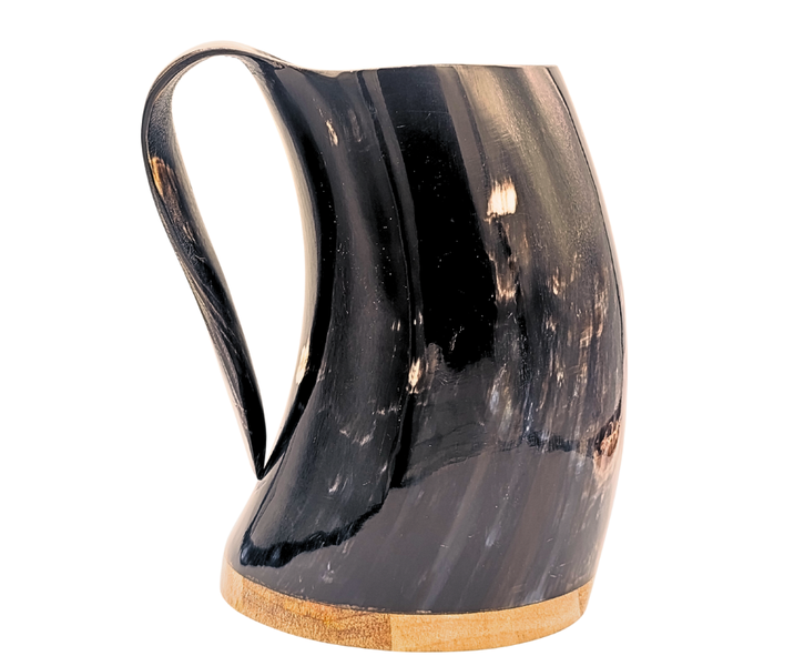 Buffalo Horn Beer Mug - Handcrafted Elegance