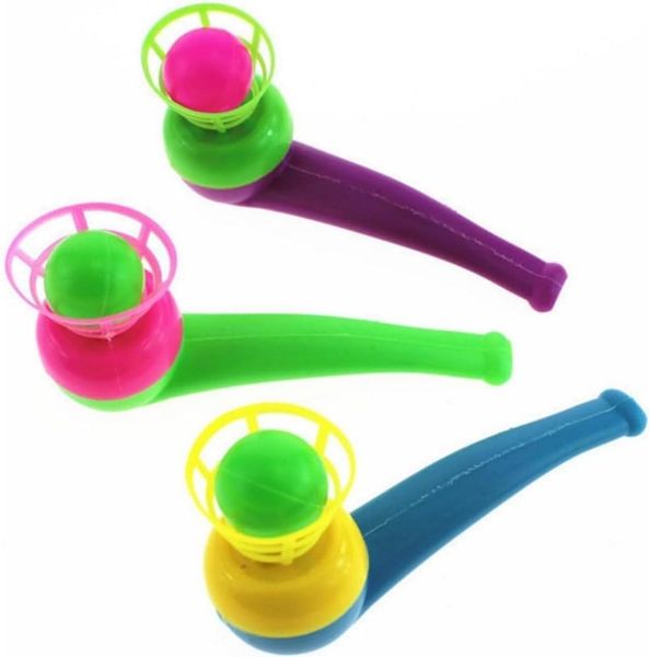 Ball Blowing Toy Floating Blow Pipe Balls for Kids Toys- 3 Piece (Random Color)